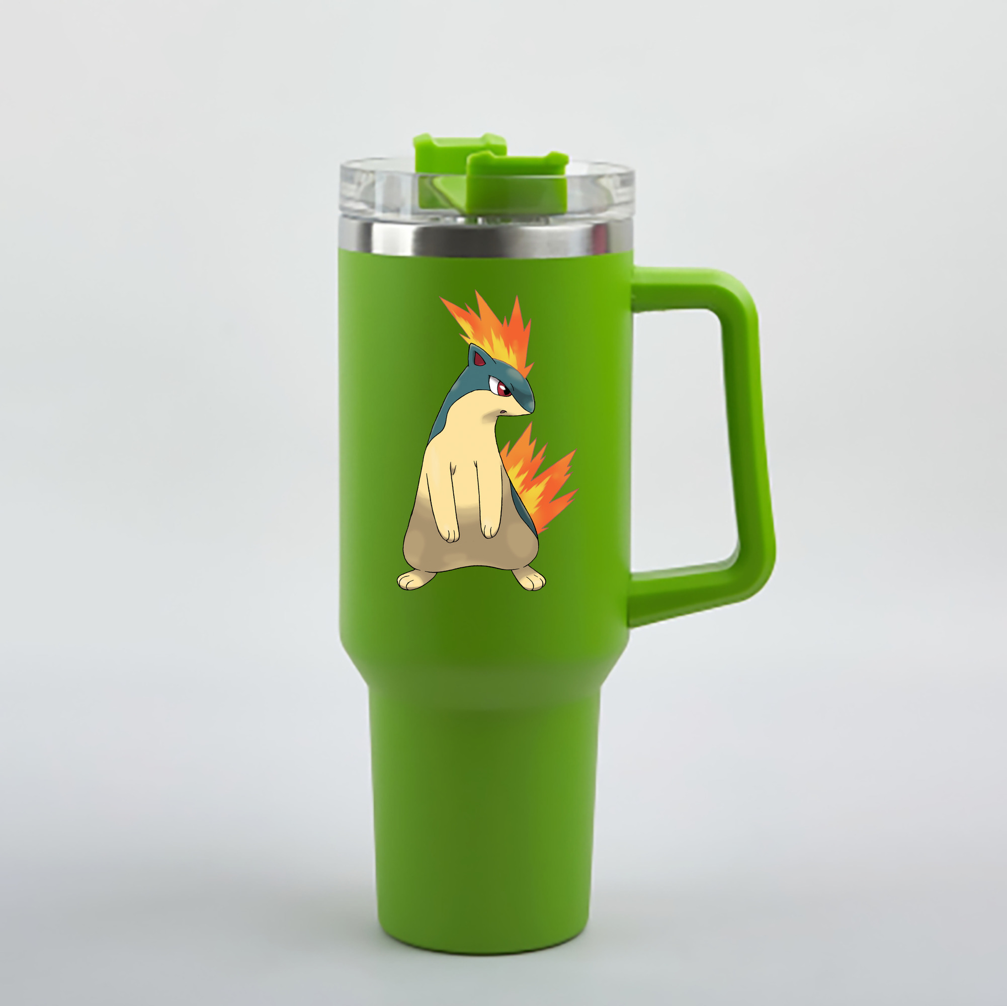 （画像用） ポケットモンスター Pokémon 1200mL車用タンブラー - クリスタルステッカー（プラスチックストロー付き）